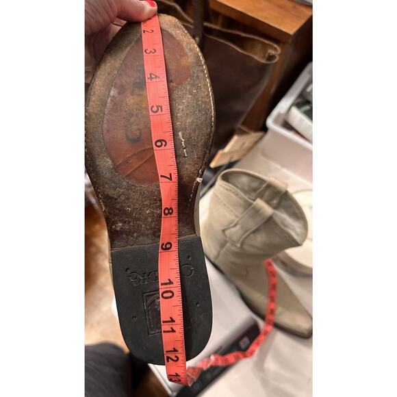 Cuadra‎ Deer Skin Ivory Western Boots Pointed Toe Unisex Men Sz 7 Women 9 - Picture 7 of 16